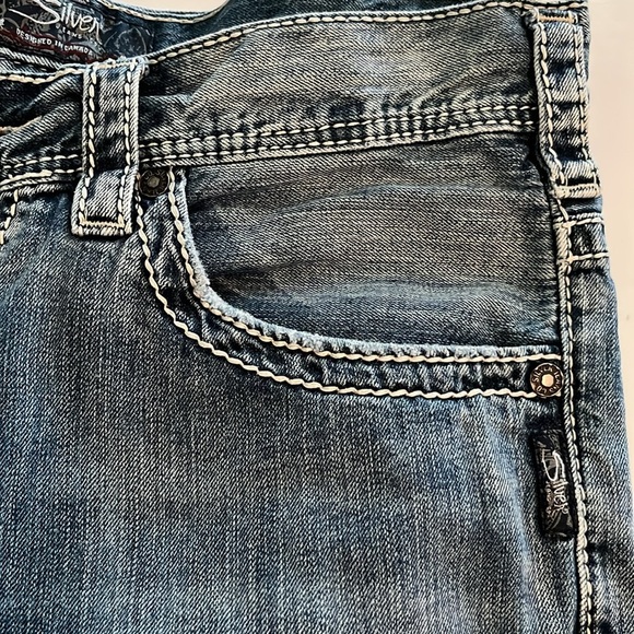Silver Jeans Gordie Straight Leg Relaxed Size 34 - Picture 15 of 16